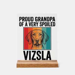 Trotse Opa Vizsla Vintage Hondenliefhebber Design_ Acryl Bord