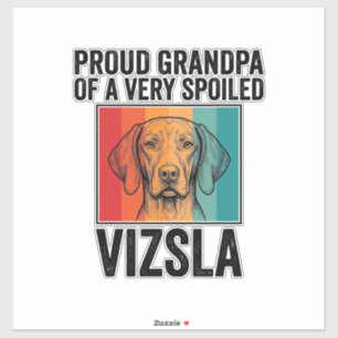 Trotse Opa Vizsla Vintage Hondenliefhebber Design_ Sticker
