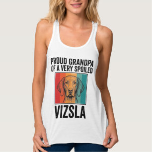 Trotse Opa Vizsla Vintage Hondenliefhebber Design_ Tanktop