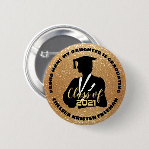 Trotse Ouder - het Een diploma behalen van de Ronde Button 5,7 Cm