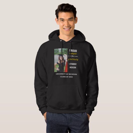 Trotse Ouder Van De Afgestudeerde | Foto T-shirt (Voorkant volledig)