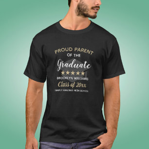 Trotse Ouder Van De Afgestudeerde Tekst Jaar Klas T-shirt