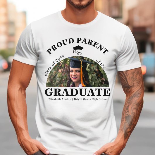 Trotse ouder van de Afstuderen Senior Arch Photo T-shirt