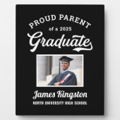 Trotse ouder van een 2025 Afstuderen Black Custom  Fotoplaat (Voorkant)
