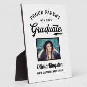 Trotse ouder van een 2025 Afstuderen witte aangepa Fotoplaat (Zijkant)