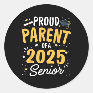 Trotse ouder van een 2025 senior Afstuderen CL 202 Ronde Sticker
