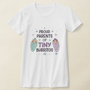 Trotse ouders van kleine burrito's kunst t-shirt