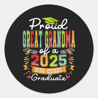 Trotse overgrootmoeder van een CL van 2025 8e klas Ronde Sticker