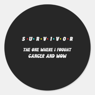 Trotse overlevende van borstkanker Longkanker Huid Ronde Sticker