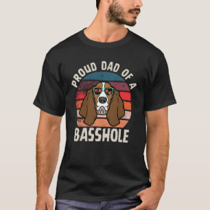 Trotse Pap van een Basshole grappige Basset Hound T-shirt