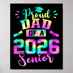 Trotse Papa 2026 Afstudeerdiploma Leren Poster