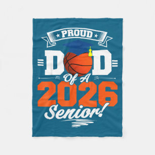 Trotse Papa 2026 Senior Basketbal Ontwerp Fleece Deken