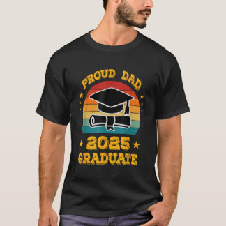 Trotse Papa Afstuderen 2025 Afstudeerdocent Retro T-shirt