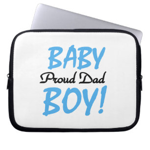 Trotse papa baby jongen geschenken laptop sleeve