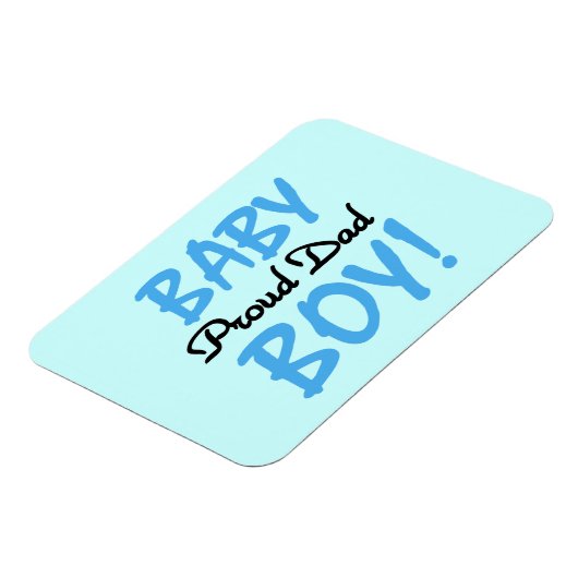 Trotse papa baby jongen geschenken magneet (Linkerzijde)