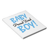 Trotse papa baby jongen geschenken notitieblok (Schuin)