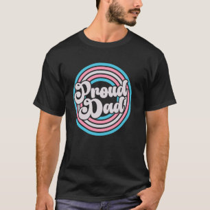 Trotse papa Groovy LGBTQ Transgender Pride Trans F T-shirt