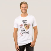 Trotse papa klasse van 2025 Afstuderen aangepaste Tri-Blend Shirt (Voorkant volledig)