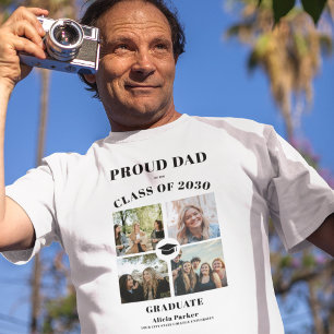 Trotse papa klasse van 2025 afstuderen foto afstud t-shirt