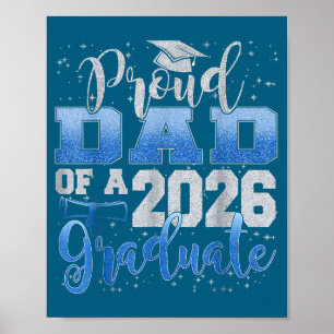 Trotse papa senior 2026 klasillustratie poster