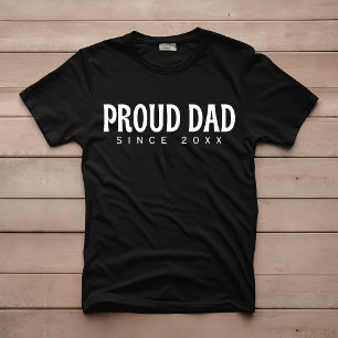 Trotse Papa Sinds 20XX Modern Minimalistisch T-shirt
