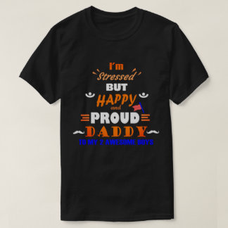 Trotse papa van 2 jongens  t-shirt