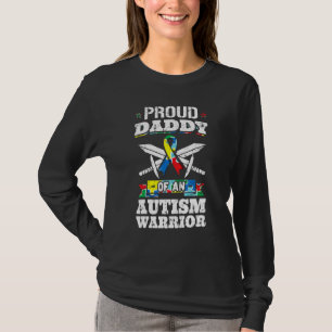 Trotse papa van een autisme krijger Autistische Aw T-shirt
