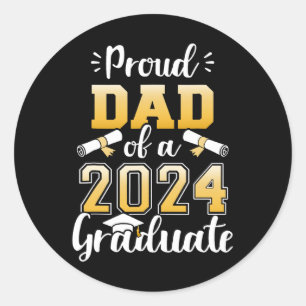 Trotse papa van een CL van 2024 Afstuderen Senior Ronde Sticker