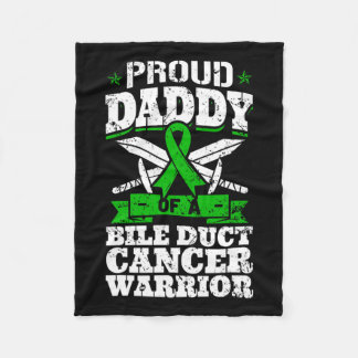 Trotse papa van een galkanaal kanker krijger Aware Fleece Deken