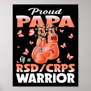 Trotse papa van een RSD CRPS Warrior Awareness Box Poster