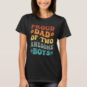 Trotse papa van twee Geweldige jongens vaderdag 1 T-shirt