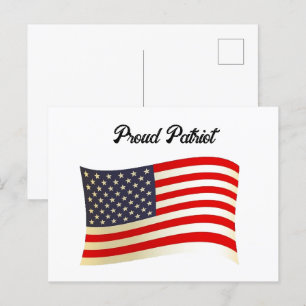 Trotse Patriot Amerikaanse vlag VS Onafhankelijkhe Briefkaart