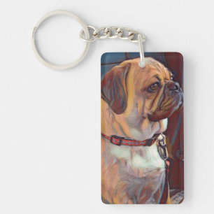 Trotse Puggle Grootouder Sleutelhanger