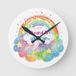 Trotse Regenboog Kunst Zelfliefde Pride Cadeau Ronde Klok