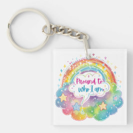 Trotse Regenboog Kunst Zelfliefde Pride Cadeau Sleutelhanger