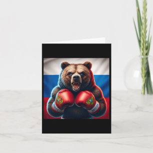 Trotse Russische Beer Boxer Rusland Kickboxer Boxi Kaart