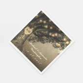 Trotse Rustieke Gesneden Eiken Huwelijk Servet (Hoek)