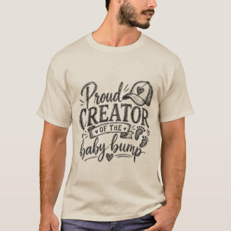 Trotse Schepper van de Baby Bump Grappige Teeshirt T-shirt