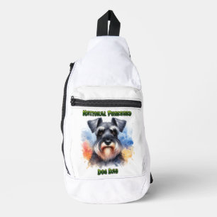Trotse Schnauzer op raszuivere hondendag Sling Bag
