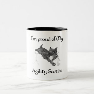 Trotse Schotse Agility Scottie Tweekleurige Koffiemok