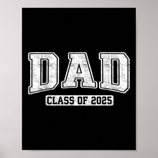 Trotse Senior Vader Afstudeerklas 2025 Afstuderen Poster (Voorkant)