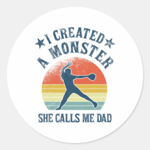 Trotse Softll Papa - Ik Creëerde Een Monster Dat H Ronde Sticker