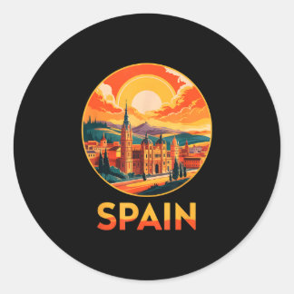 Trotse Spanje vakantie land favoriete vreugde Ronde Sticker