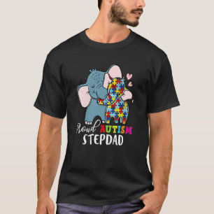 Trotse stiefvader Autisme bewustzijn Familie Match T-shirt