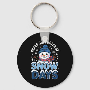 Trotse supporter Sneeuwdagen Sneeuwman Winterstop Sleutelhanger