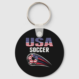 Trotse supporter van het Amerikaanse voetbalteam U Sleutelhanger
