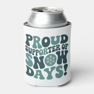 Trotse supporter van sneeuwdagen leraar kerst blikjeskoeler