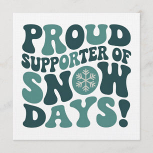 Trotse supporter van sneeuwdagen leraar kerst kaart