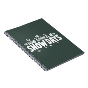Trotse supporter van sneeuwdagen Winter Sneeuwvlok Notitieboek