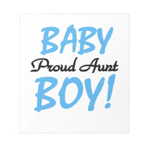 Trotse Tante Baby Boy T-shirts en geschenken Notitieblok